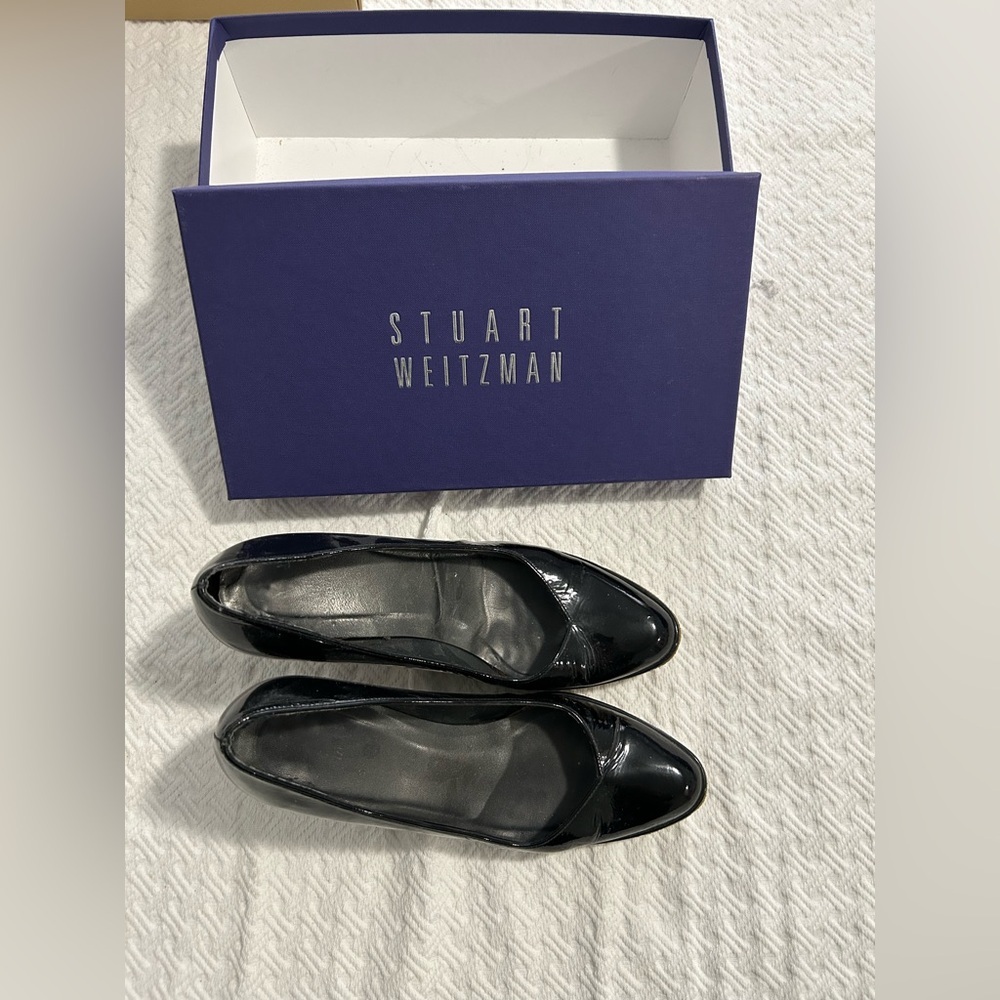 Stuart Weitzman Black Patent Flats - 8.5